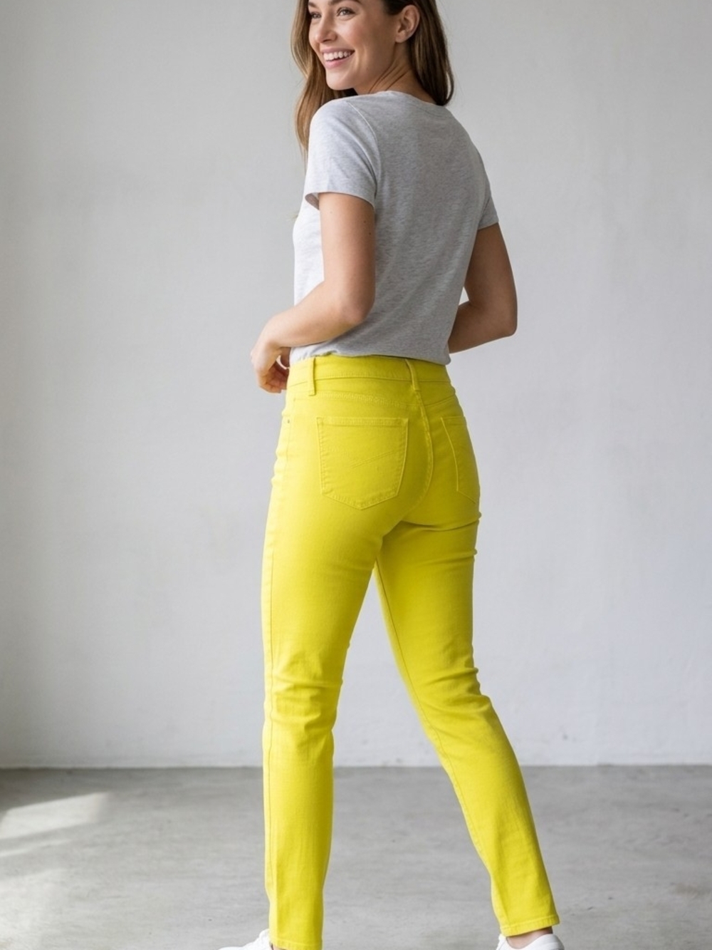 Gap Jegging Jean Womens Yellow  Cotton Blend Size 27/4R Mid Rise